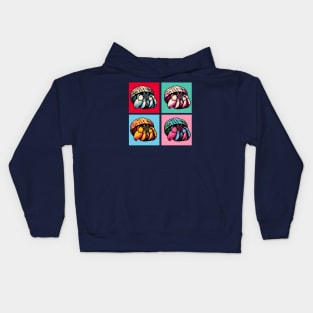 Pop Hermit Crab Art - Cool Sea Animal Kids Hoodie